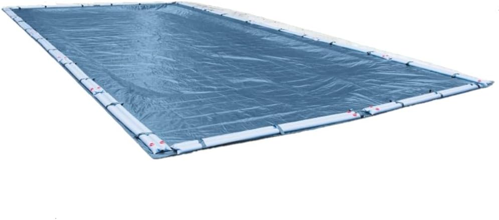 Robelle 20 x 40 ft Professional Blue Winter Pool Cover for Inground Pools, 5 ft Overlap (25 x 45 ft Cover Size), Solid 12 x 12 Scrim, 3.7 oz/yd2, 15-Year Warranty, Style: 272040R