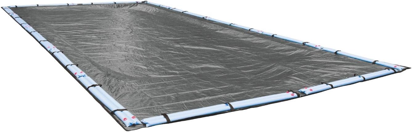 Robelle 20 x 40 ft Heavy Duty Blue Winter Pool Cover for Inground Pools, 5 ft Overlap (25 x 45 ft Cover Size), Solid 8 x 8 Scrim, 2.36 oz/yd2, 10-Year Warranty, Style: 352040R