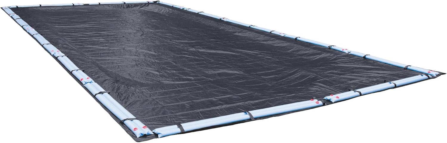Robelle 20 x 40 ft Heavy Duty Blue Winter Pool Cover for Inground Pools, 5 ft Overlap (25 x 45 ft Cover Size), Solid 8 x 8 Scrim, 2.36 oz/yd2, 10-Year Warranty, Style: 352040R