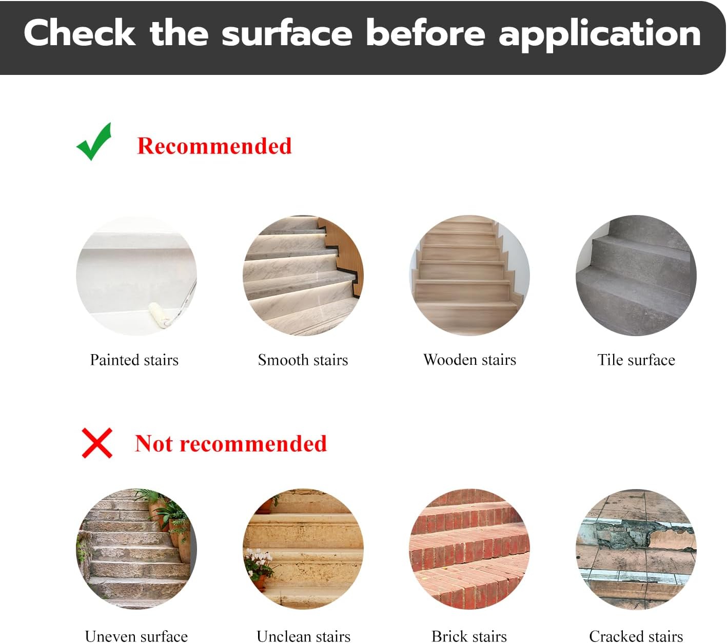 funlife 14Pcs Self-Adhesive Vinyl Stair Riser Stickers, Peel and Stick Staircase Decal Contact Paper, 39.37"x7.09" Pure Plain White