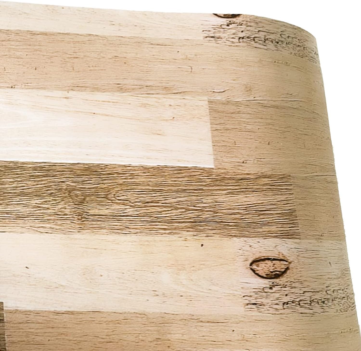 funlife 14 Strips Stair Risers Stickers, Peel and Stick Vinyl Staircase Sticker Decals Decor for Stair Steps, 39.37"x7.09", Faux Weathered Brown Wood