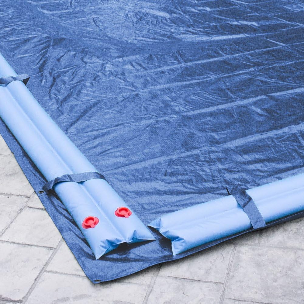 Robelle 20 x 40 ft Professional Blue Winter Pool Cover for Inground Pools, 5 ft Overlap (25 x 45 ft Cover Size), Solid 12 x 12 Scrim, 3.7 oz/yd2, 15-Year Warranty, Style: 272040R