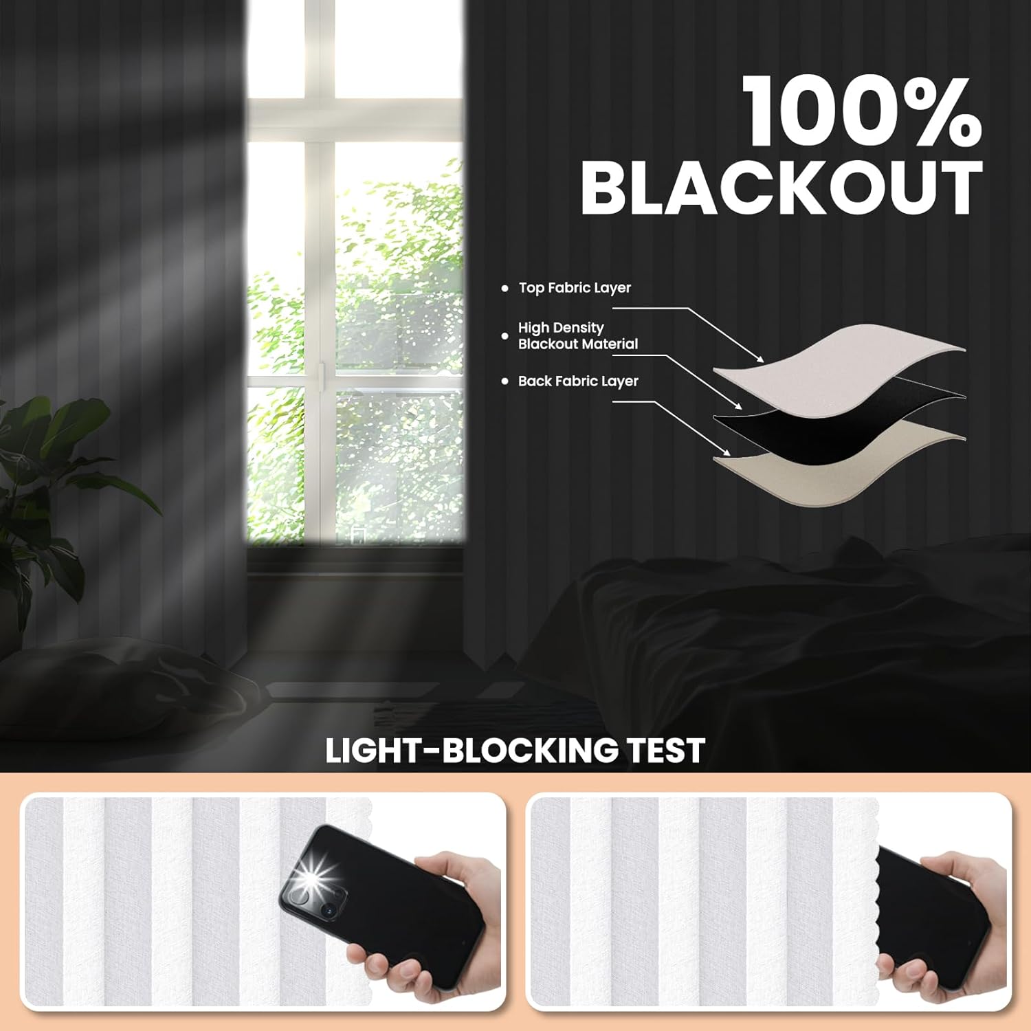 Hanging Accordion Room Divider with Track System - Ceiling-Mounted Partition Curtain, Simple Installation(White 100" W x 84" L-Pack of 1)