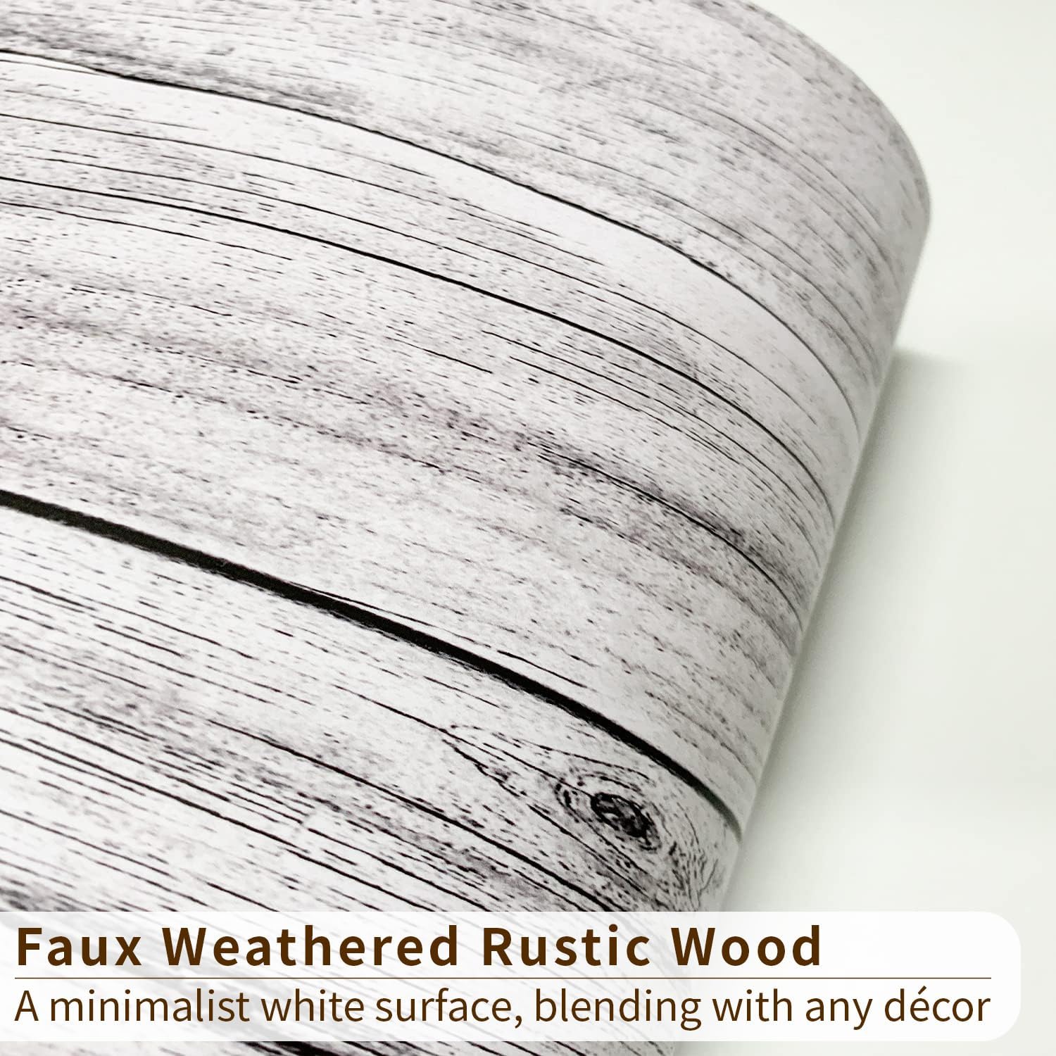 funlife 14 Strips Peel and Stick Stair Risers Stickers, Self Adhesive Vinyl Stair Stickers Decals, Staircase Murals Decor for Steps, 39.37"X7.09", Faux Weathered Rustic Wood