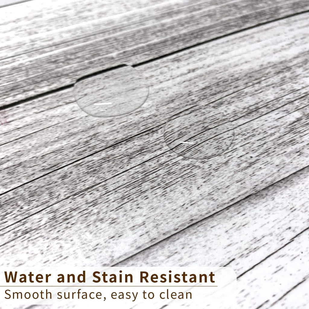 funlife 14 Strips Peel and Stick Stair Risers Stickers, Self Adhesive Vinyl Stair Stickers Decals, Staircase Murals Decor for Steps, 39.37"X7.09", Faux Weathered Rustic Wood