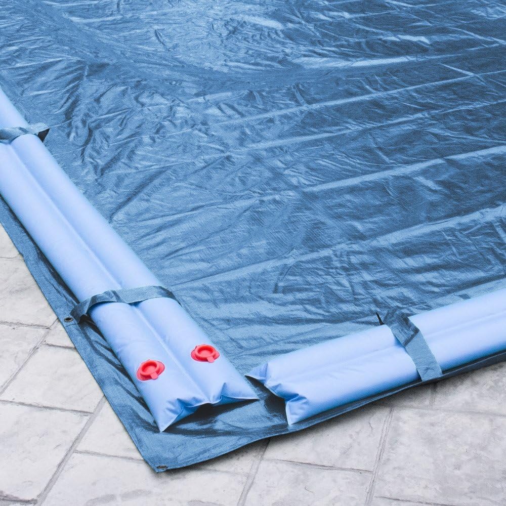 Robelle 20 x 40 ft Heavy Duty Blue Winter Pool Cover for Inground Pools, 5 ft Overlap (25 x 45 ft Cover Size), Solid 8 x 8 Scrim, 2.36 oz/yd2, 10-Year Warranty, Style: 352040R