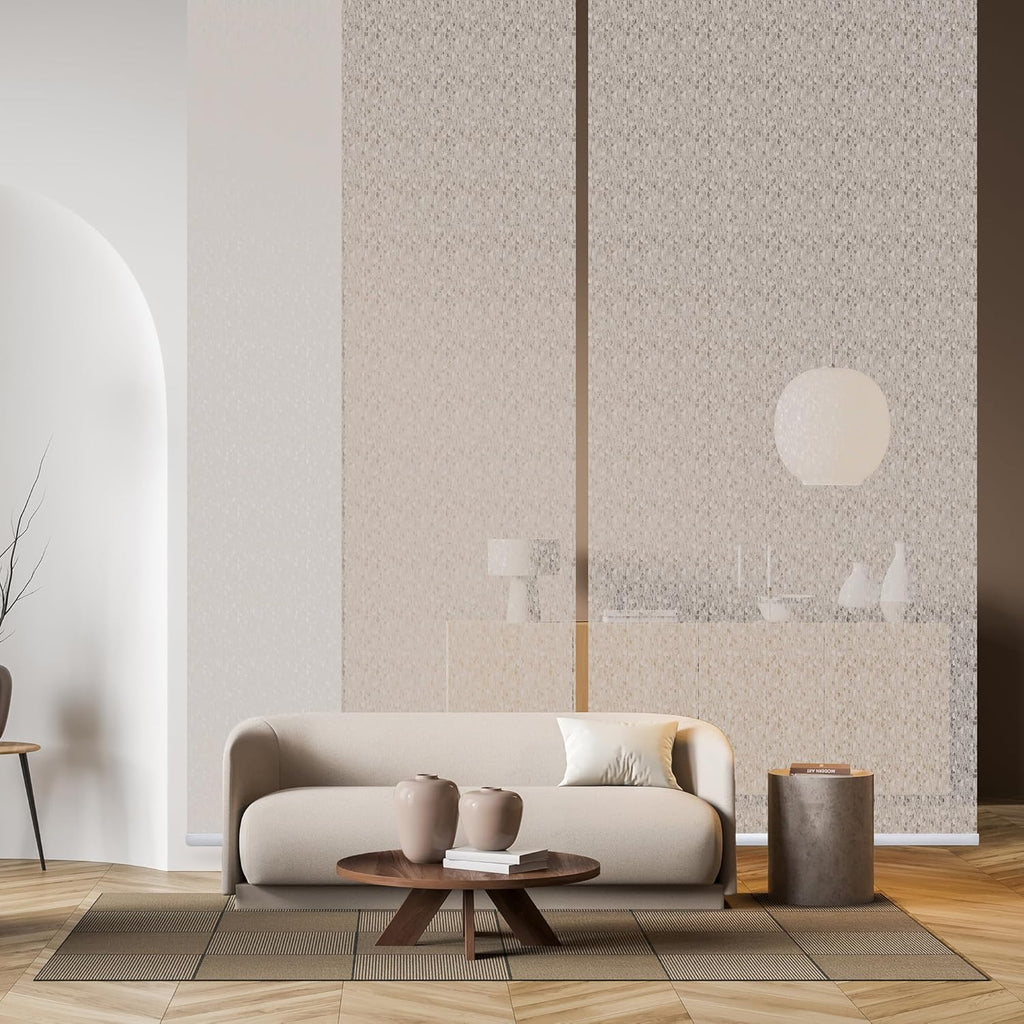 DECOLAB Hanging Panel Room Divider, Ceiling Mount Suspension Partition Panels for Open Floor Living, Bedroom, Office, Space Saving, 36" W x 96" L, Set of 2, Storm