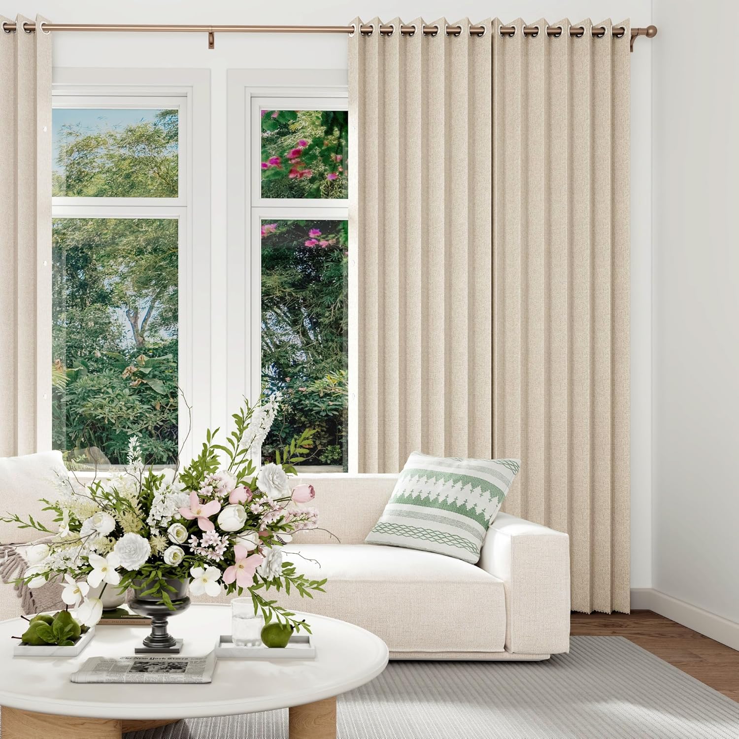 100% Blackout Accordion Style Door Curtain for Doorways Privacy Magnetic Door Curtain, Temporary Doors for A Room Privacy, 1 Panel, W45 x L80, Black